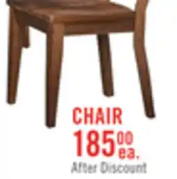 The Brick Cedar Dining Chair with Polyester Fabric, Pine Wood - Beige offer
