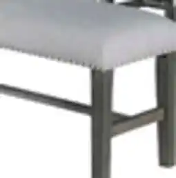 The Brick Alto Dining Bench with Linen-Look Fabric, 46W - Grey offer
