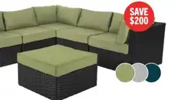 The Brick Barbados 6-Piece Patio Set with Ottoman - Green offer