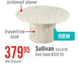 The Brick Sullivan 35.43 Round Coffee Table with Sintered Stone Top - Beige Travertine offer