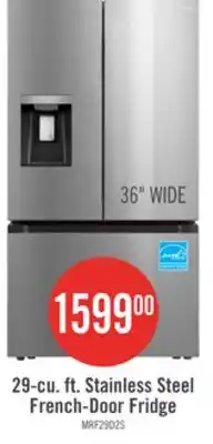 The Brick Midea 36 29.3 Cu. Ft. Smart French-Door Refrigerator - Stainless Steel - MRF29D2AST offer