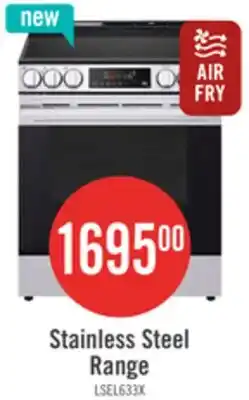 The Brick LG 6.3 Cu. Ft Smart Electric Range with EasyClean - Smudge Resistant Stainless Steel - LSEL6333XE offer