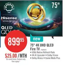 The Brick HISENSE 75 QD6QF QLED 4K UHD Smart Fire TV (75QD6QF) offer