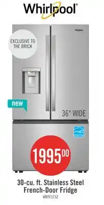 The Brick Whirlpool 36 30 Cu. Ft. French-Door Refrigerator with Dual Ice Makers - Stainless Steel - WRFF3736SZ offer