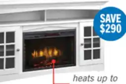 The Brick Huntley 59 Electric Fireplace TV Stand with Storage and Cable Management for TVs up to 65- White offer