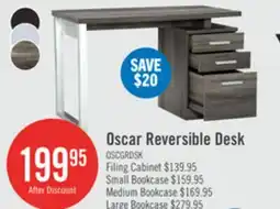 The Brick Oscar 47 Reversible Office Desk with Storage - Grey offer