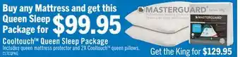 The Brick Masterguard Cooltouch Queen Mattress Protector with 2 Queen Pillows offer