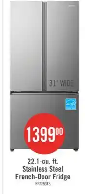 The Brick Hisense 31.3 22.1 Cu. Ft. French-Door Refrigerator - Stainless Steel - RF22B3FSE offer