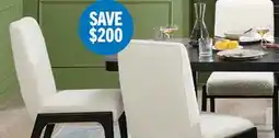 The Brick Alma 7pc Dining Set with Table & 6 Chairs, Trestle Base, 86W - Charcoal Black & White offer