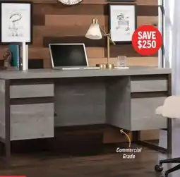 The Brick Percy 60 Commercial Grade Computer Office Desk with 4-Drawers - Grey offer