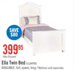 The Brick Ella Panel Bed with Headboard & Frame for Kids, Chevron Pattern, White - Twin Size offer