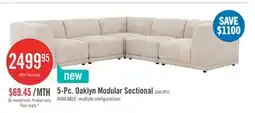 The Brick Oaklyn Modular 5-Piece Fabric Sectional with Tufted Seat Cushions - Beige offer