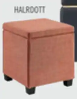 The Brick Halifax 14.75 Square Fabric Storage Ottoman - Orange offer