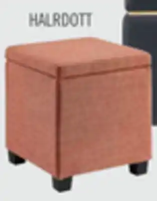 The Brick Halifax 14.75 Square Fabric Storage Ottoman - Orange offer