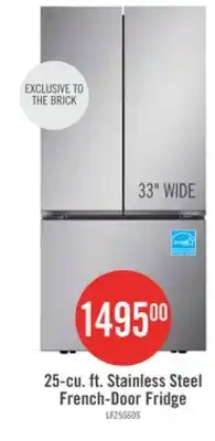 The Brick LG 33 25 Cu. Ft. Smart French-Door Refrigerator - Stainless Steel - LF25S6000S offer