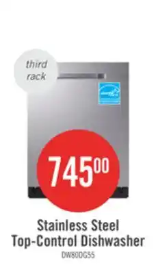 The Brick Samsung 24 48 dBA 5500 Series Top-Control Dishwasher with Third Rack - DW80DG5500SRAA offer