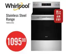 The Brick Whirlpool 5.3 Cu. Ft. Electric Range with No Preheat Air Fry - Stainless Steel - YWFES5030RZ offer