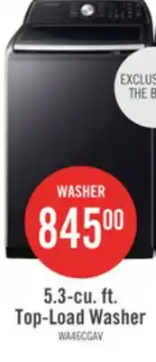The Brick Samsung 5.4 Cu. Ft. Top-Load Washer - Black Stainless Steel - WA46CG3505AVA4 offer