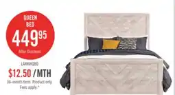 The Brick Lark Panel Bed with Headboard & Frame, Chevron Pattern, Rustic White - Queen Size offer