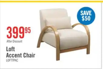 The Brick Loft 27.55 Boucle Fabric Accent Chair with Accent Pillow and Wood Armrests and Legs - White offer