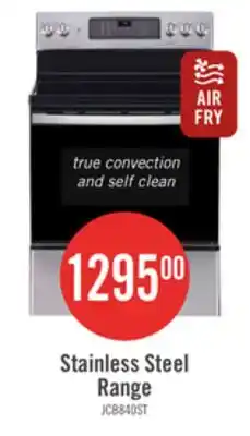 The Brick GE 5 Cu. Ft. Electric Range with True European Convection and Air Fry - Stainless Steel - JCB840STSS offer