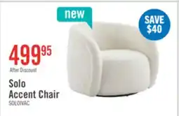 The Brick Solo 31.1 Sherpa Fabric Curved Accent Chair - Ice Cream offer