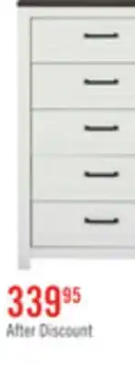 The Brick Zoey Bedroom Chest of Drawers, 5-Drawer, 31.5W x 50.7H - Two-tone White & Brown offer