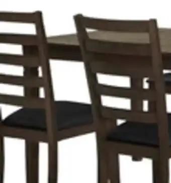 The Brick Devon 5pc Dining Set with Table & 4 Chairs - 60W, Wood - Dark Brown offer