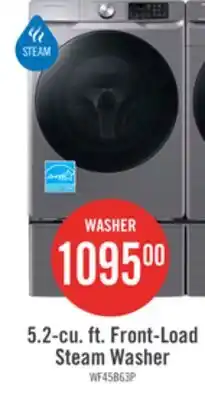 The Brick Samsung 5.2 Cu. Ft. Front-Load Steam Washer - Grey - Stackable - WF45B6300AP/US offer