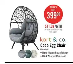 The Brick Coco Egg Outdoor Patio Chair - Grey offer