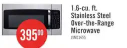 The Brick GE 1.6 Cu. Ft. Over-the-Range Microwave with Programmable Defrost and 300 CFM - Stainless - JVM2165S offer