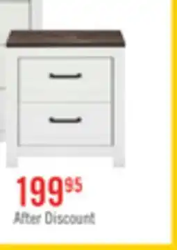 The Brick Zoey Bedside 2-Drawer Nightstand, 24.4W x 24.9H - Two-tone White & Brown offer
