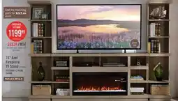 The Brick Axel 74 Modern Electric Fireplace TV Stand with Storage and Cable Management for TVs up to 85- Taupe offer
