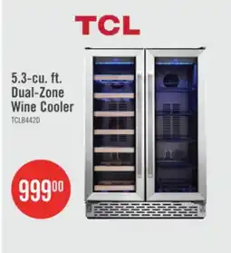 The Brick TCL 23.4 5.3 Cu. Ft. Dual-Zone Wine Cooler - Stainless Steel - B422D-CA offer