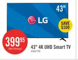 The Brick LG 43 UA77 4K UHD Smart webOS TV (43UA7700PUB.ACCQ) - 2025 Model offer