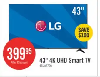 The Brick LG 43 UA77 4K UHD Smart webOS TV (43UA7700PUB.ACCQ) - 2025 Model offer
