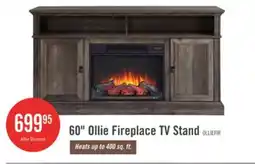 The Brick Ollie 60 Electric Fireplace TV Stand with Storage and Cable Management for TVs up to 65- Grey offer