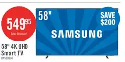 The Brick Samsung 58 Crystal UHD U8000 4K Smart TV offer