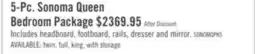 The Brick Sonoma 5pc Bedroom Set with Bed, Dresser & Mirror, Mango Brown - Queen Size offer