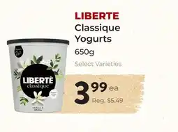 Marche Leo's LIBERTE Classique Yogurts offer