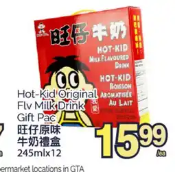 T&T Supermarket HOT-KID ORIGINAL FLV MILK DRINK GIFT PAC, 245mlx12 offer