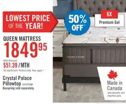 The Brick Stearns & Foster Founders Collection Crystal Palace Pillowtop Queen Mattress offer