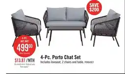The Brick Porto 4-Piece Patio Conversation Set - Black offer