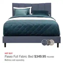 The Brick Paseo Upholstered Platform Bed in Navy Fabric - Full Size offer