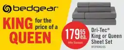 The Brick BEDGEAR Dri-Tec 4-Piece King Sheet Set - Grey offer