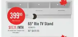 The Brick Rio 65 Modern TV Stand with Storage and Cable Management for TVs up to 75- White offer