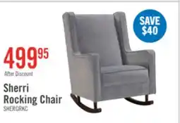 The Brick Sherri 29.5 Rocking Chair with Wooden Sleigh Feet - Grey offer