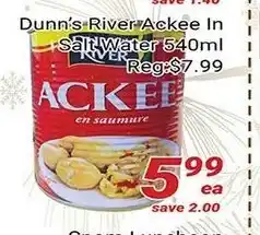 Nations Fresh Foods Dunn's River Ackee In Salt Water 540ml offer