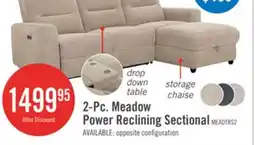 The Brick Meadow 2-Piece Right-Facing Chenille Fabric Power Reclining Sectional with Storage Chaise - Taupe offer