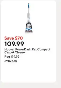 Staples Hoover PowerDash Pet Compact Carpet Cleaner offer